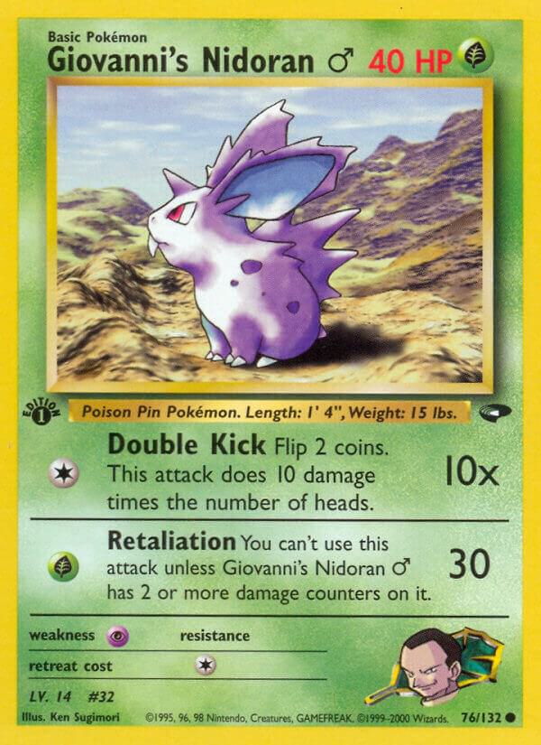 Giovannis Nidoran M 076/132 (Gym Challenge)  - 1st Edition | Good Games Adelaide SA