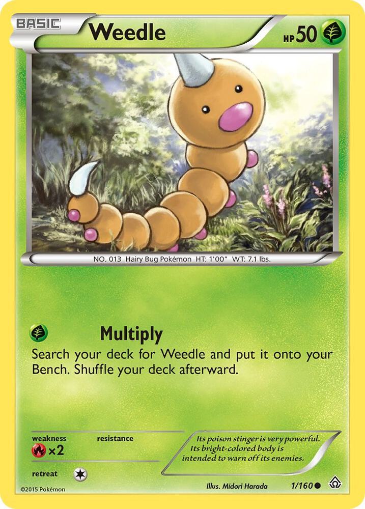 Weedle 1/160 (XY - Primal Clash)  | Good Games Adelaide SA