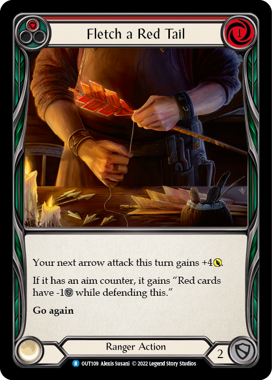 Fletch a Red Tail (Red) [OUT109] (Outsiders)  Rainbow Foil | Good Games Adelaide SA