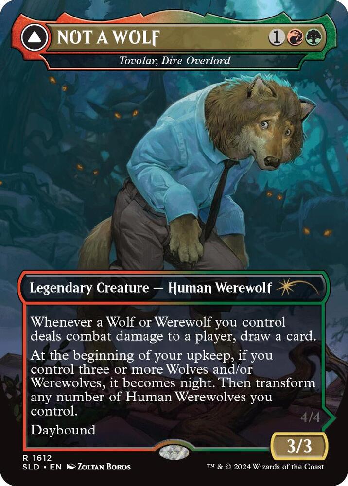 NOT A WOLF Tovolar Dire Overlord 1612 (Secret Lair Drop Series)  - Foil | Good Games Adelaide SA