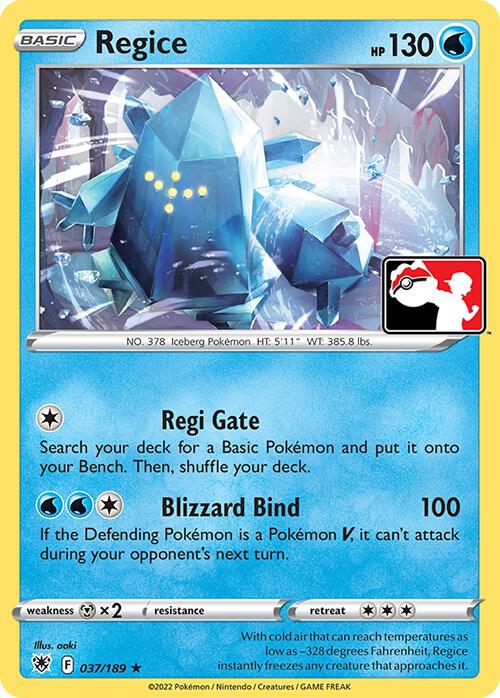 Regice Series 3 037/189 (Prize Pack Series Cards)  | Good Games Adelaide SA