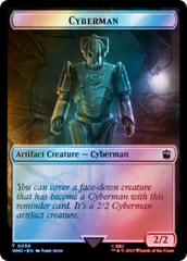Warrior // Cyberman Double-Sided Token (Surge Foil) [Doctor Who Tokens] | Good Games Adelaide SA