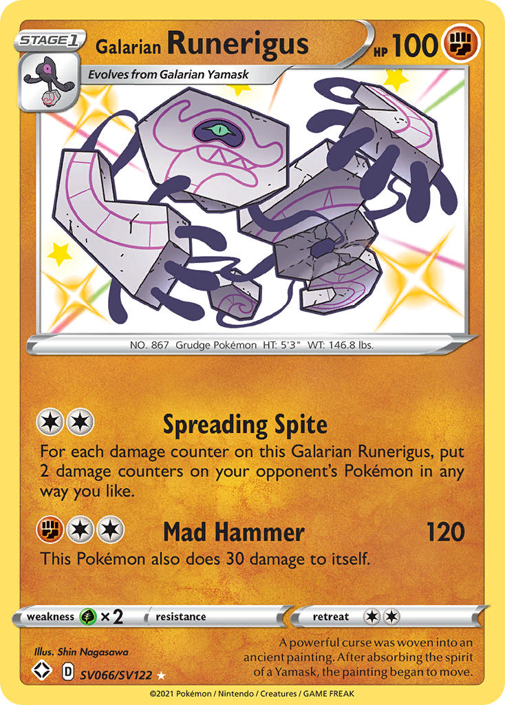 Galarian Runerigus (SV066/SV122) [Sword & Shield: Shining Fates] | Good Games Adelaide SA
