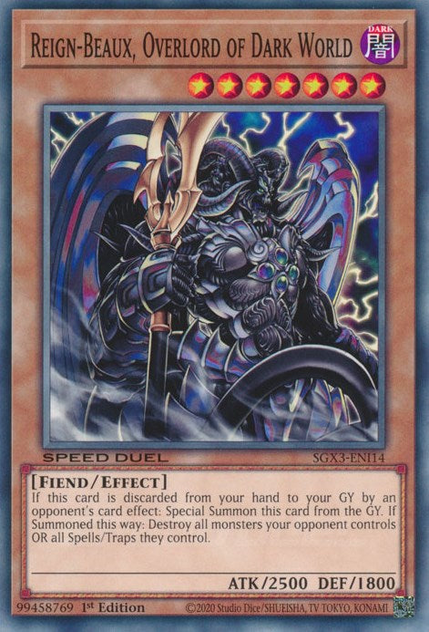 Reign-Beaux, Overlord of Dark World [SGX3-ENI14] Common | Good Games Adelaide SA