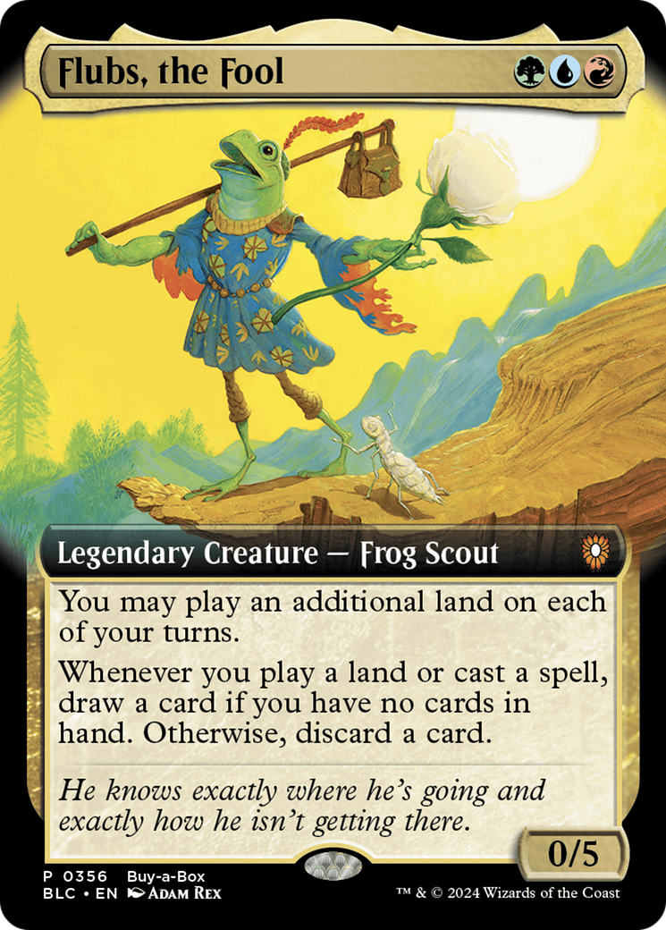 Flubs, the Fool (Buy-A-Box) (Extended Art) [Bloomburrow Promos] | Good Games Adelaide SA