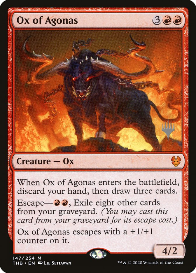 Ox of Agonas (Promo Pack) [Theros Beyond Death Promos] | Good Games Adelaide SA