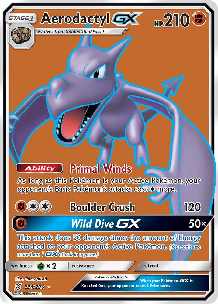 Aerodactyl GX Full Art 224/236 (SM - Unified Minds)  - Holofoil | Good Games Adelaide SA