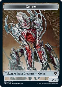 Golem The Monarch Double Sided Token 9 // 14 (Commander Legends)  - Foil | Good Games Adelaide SA
