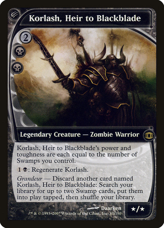 Korlash, Heir to Blackblade 87 (Future Sight)  - Foil | Good Games Adelaide SA
