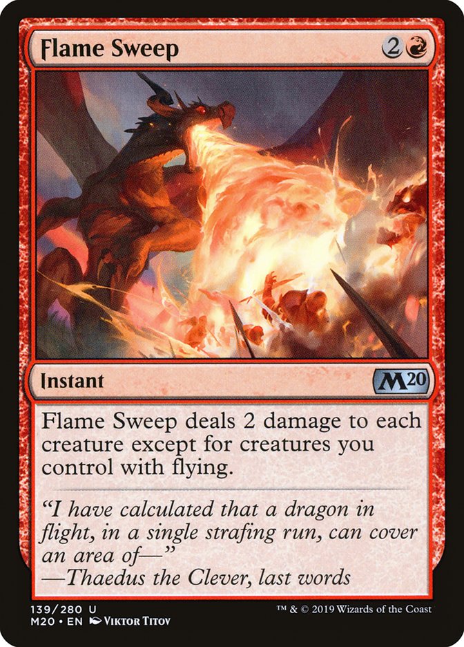 Flame Sweep 139 (Core Set 2020)  | Good Games Adelaide SA