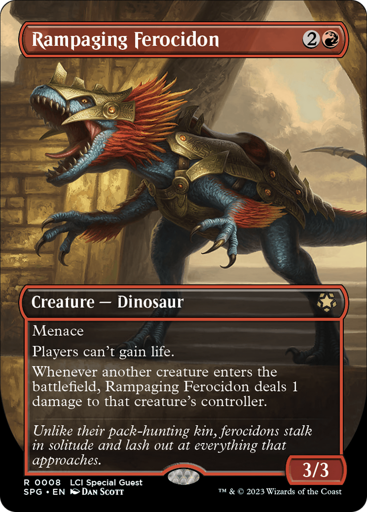 Rampaging Ferocidon (Borderless) [The Lost Caverns of Ixalan Special Guests] | Good Games Adelaide SA