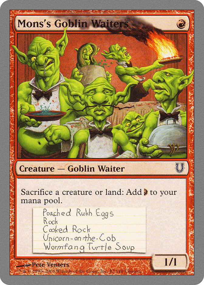 Mons's Goblin Waiters 82 (Unhinged)  - Foil | Good Games Adelaide SA