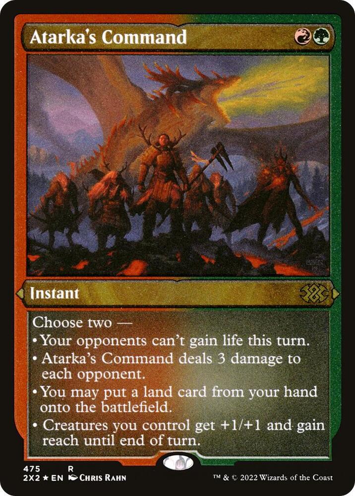 Atarkas Command Foil Etched 475 (Double Masters 2022)  - Foil | Good Games Adelaide SA