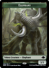 Elephant // Bird Double-Sided Token [Dominaria Remastered Tokens] | Good Games Adelaide SA