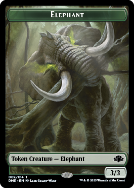 Elephant // Construct Double-Sided Token [Dominaria Remastered Tokens] | Good Games Adelaide SA