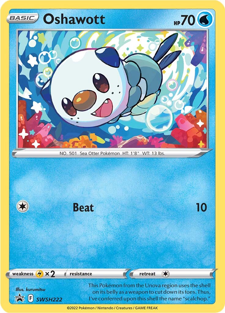 Oshawott (SWSH222) [Sword & Shield: Black Star Promos] | Good Games Adelaide SA