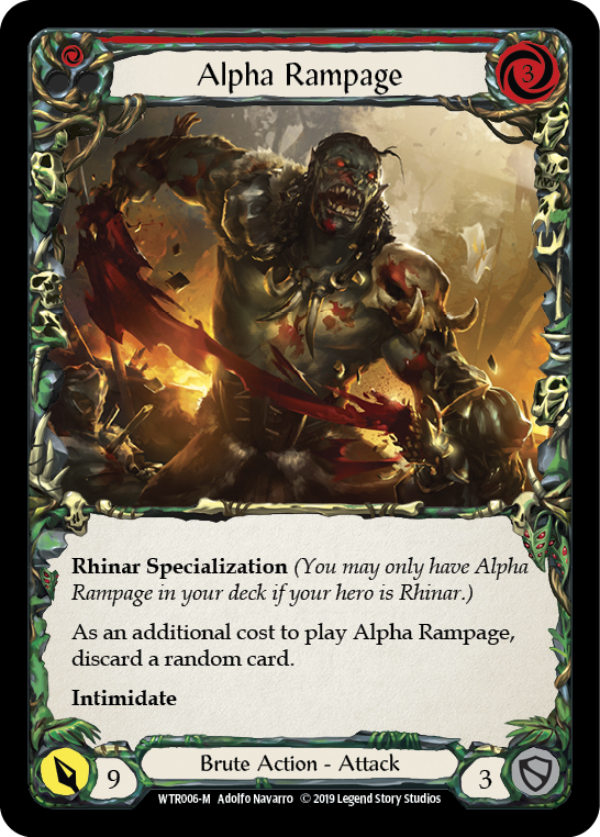 Alpha Rampage [WTR006-M] Alpha Print Rainbow Foil | Good Games Adelaide SA