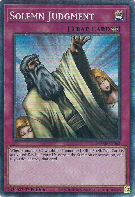 Solemn Judgment [MAZE-EN063] Collector's Rare | Good Games Adelaide SA