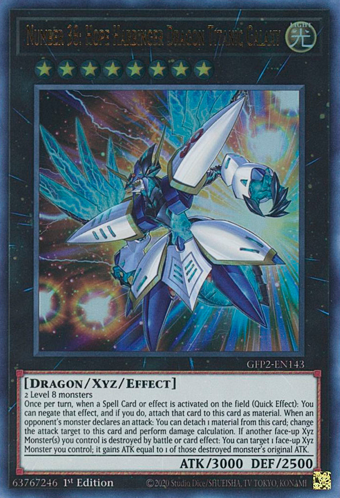 Number 38: Hope Harbinger Dragon Titanic Galaxy [GFP2-EN143] Ultra Rare | Good Games Adelaide SA
