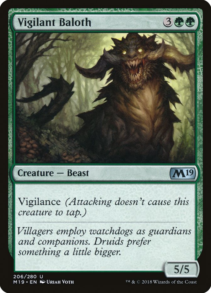 Vigilant Baloth 206 (Core Set 2019)  | Good Games Adelaide SA