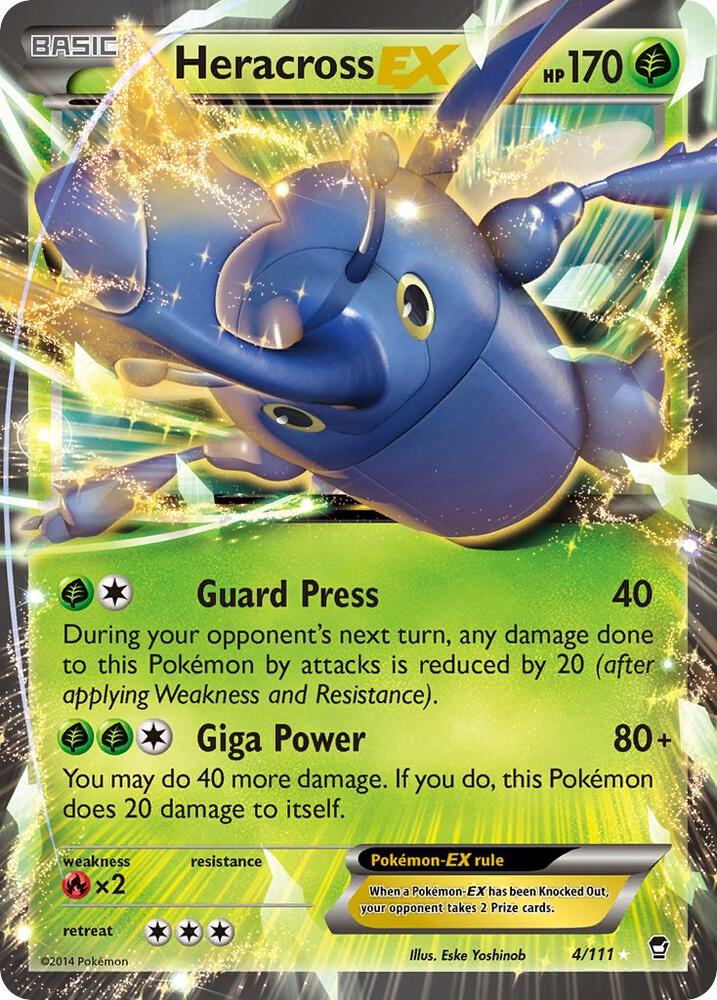 Heracross EX 4/111 (XY - Furious Fists)  - Holofoil | Good Games Adelaide SA