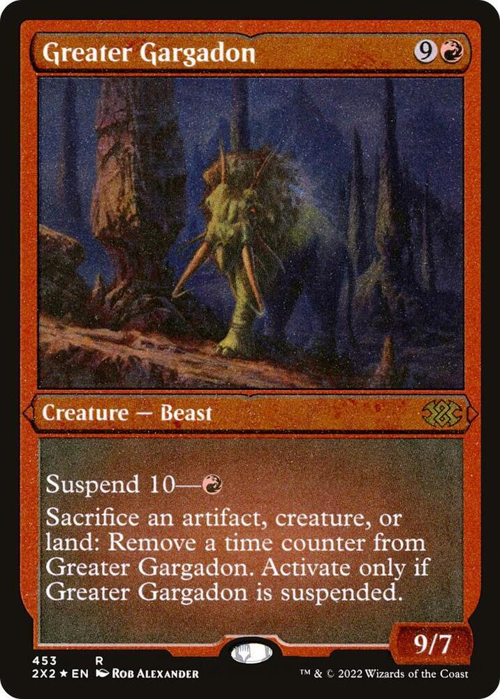 Greater Gargadon Foil Etched 453 (Double Masters 2022)  - Foil | Good Games Adelaide SA