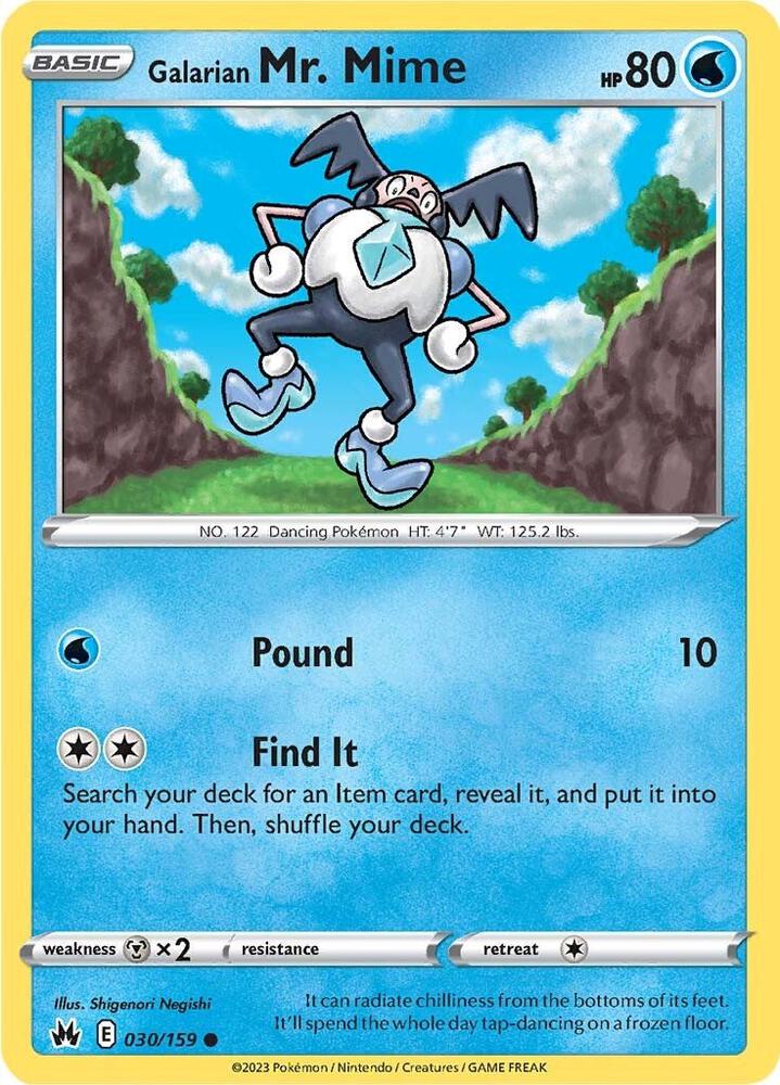 Galarian Mr. Mime 030/159 (Crown Zenith)  | Good Games Adelaide SA