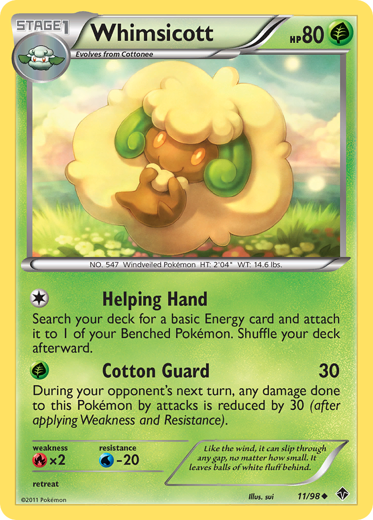 Whimsicott (11/98) [Black & White: Emerging Powers] | Good Games Adelaide SA