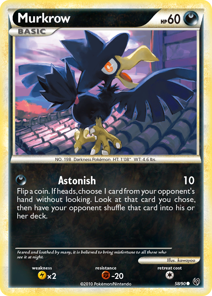 Murkrow (58/90) [HeartGold & SoulSilver: Undaunted] | Good Games Adelaide SA