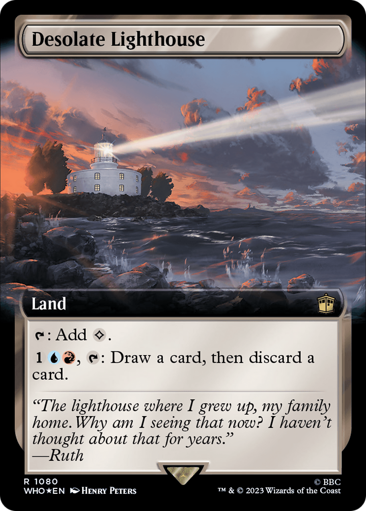 Desolate Lighthouse (Extended Art) (Surge Foil) [Doctor Who] | Good Games Adelaide SA