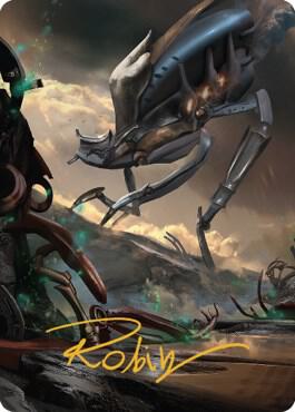 Swamp 51 Art Card Gold Stamped Signature 51 (Art Series: The Brothers' War)  | Good Games Adelaide SA