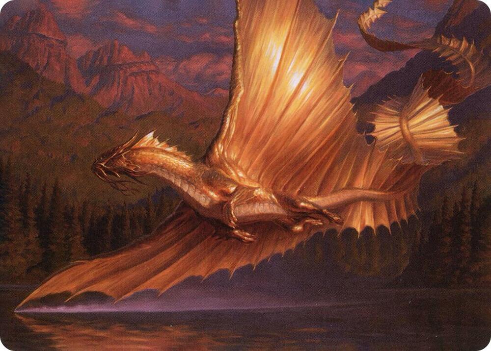 Adult Gold Dragon Art Card 58 (Art Series: Adventures in the Forgotten Realms)  | Good Games Adelaide SA