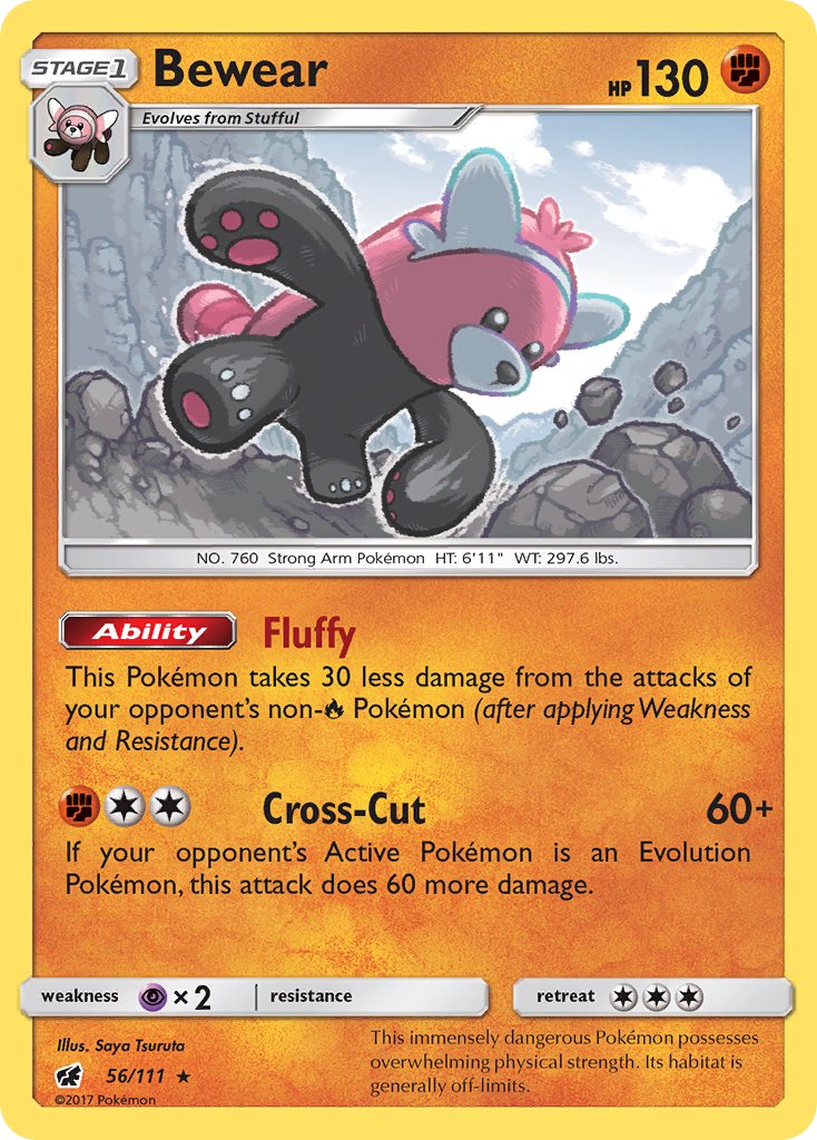 Bewear (56/111) (Prerelease Kit Exclusive) (Theme Deck Exclusive) [Sun & Moon: Crimson Invasion] | Good Games Adelaide SA