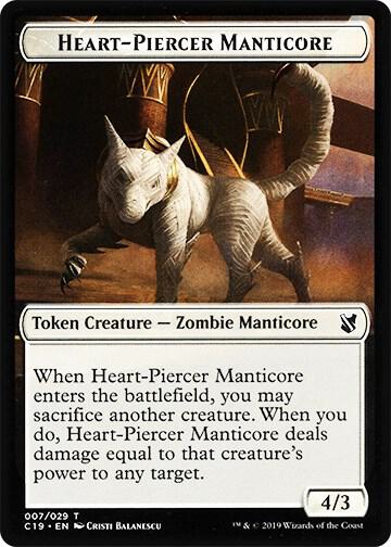Heart-Piercer Manticore // Dragon 7 // 12 (Commander 2019)  | Good Games Adelaide SA