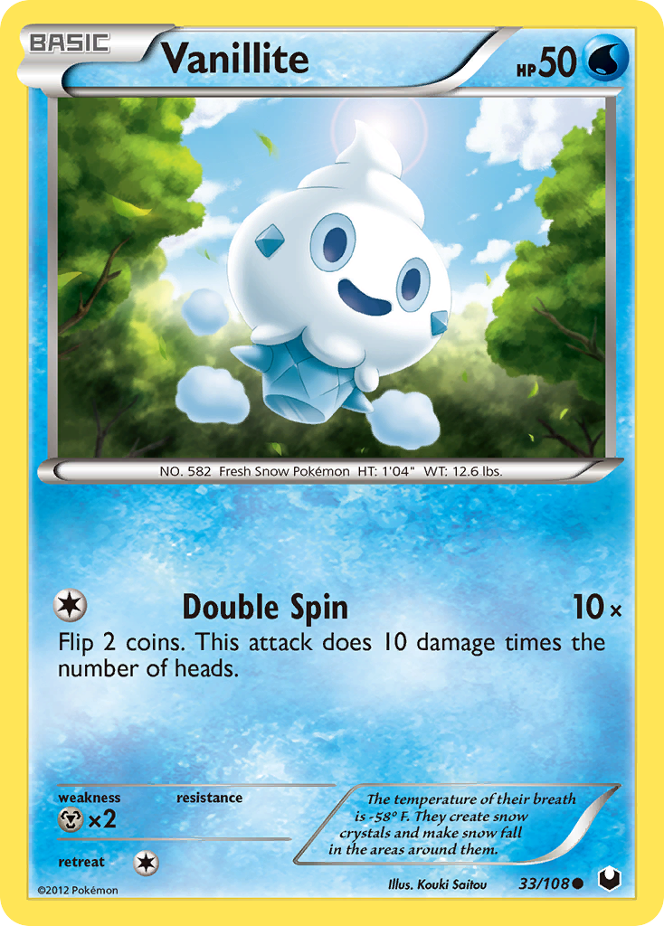 Vanillite (33/108) [Black & White: Dark Explorers] | Good Games Adelaide SA