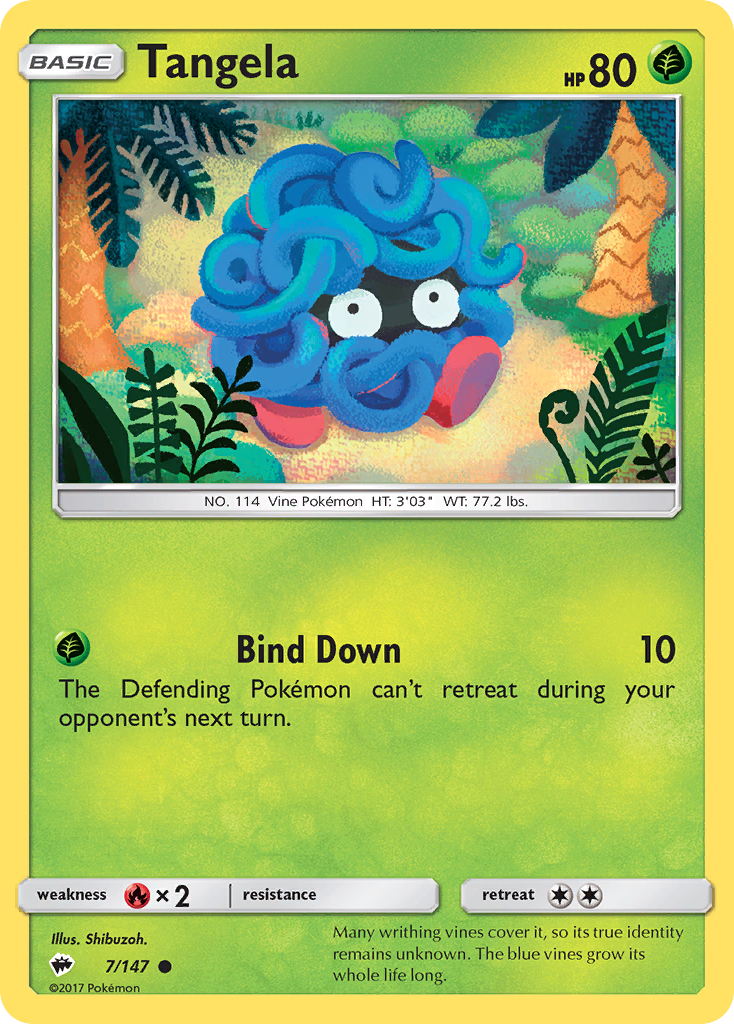 Tangela (7/147) [Sun & Moon: Burning Shadows] | Good Games Adelaide SA