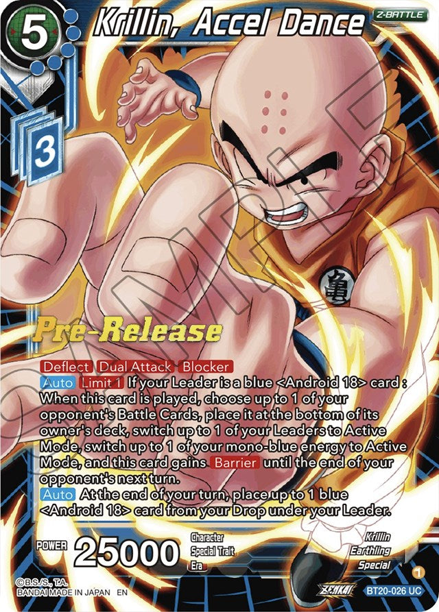 Krillin, Accel Dance (BT20-026) [Power Absorbed Prerelease Promos] | Good Games Adelaide SA
