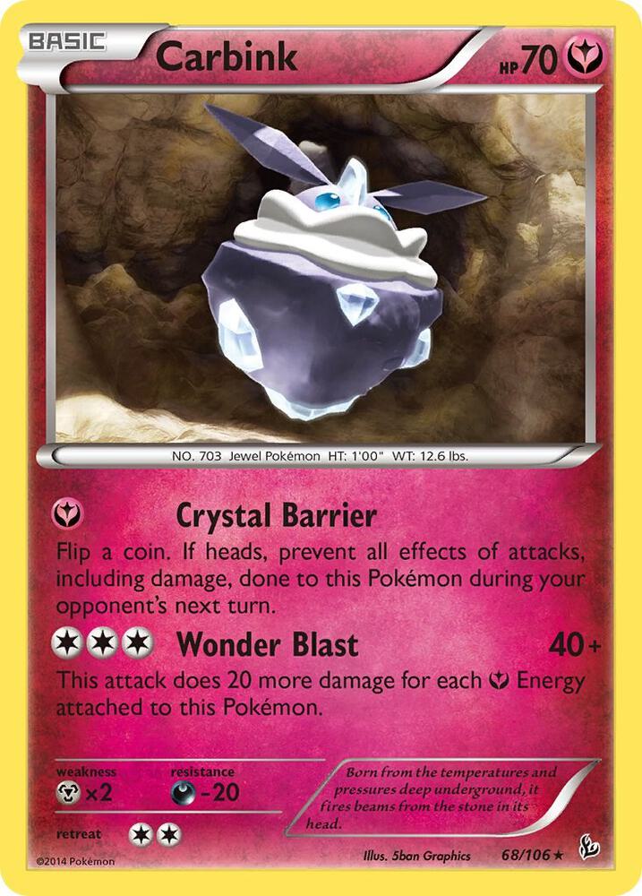 Carbink 68/106 (XY - Flashfire)  - Holofoil | Good Games Adelaide SA