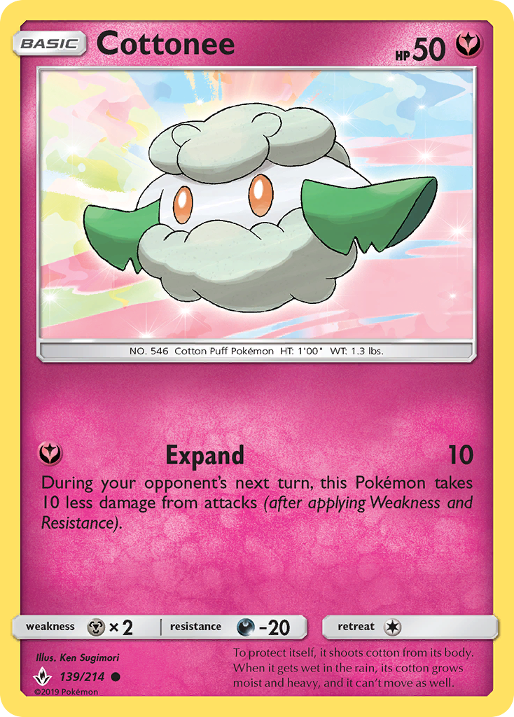 Cottonee (139/214) [Sun & Moon: Unbroken Bonds] | Good Games Adelaide SA