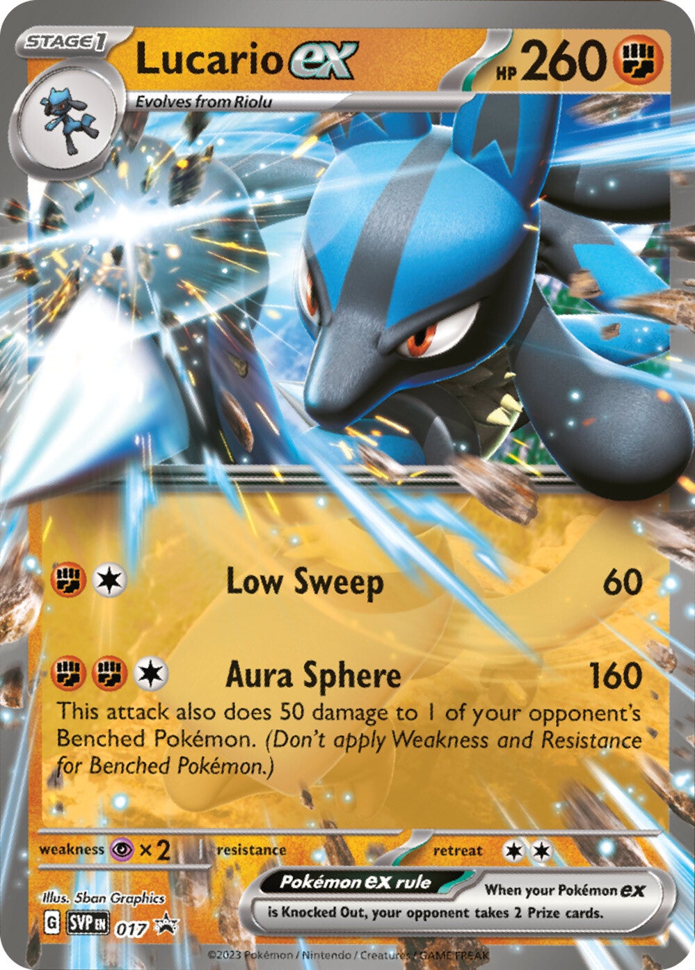 Lucario ex (017) [Scarlet & Violet: Black Star Promos] | Good Games Adelaide SA