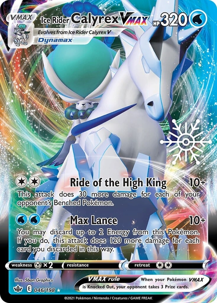 Ice Rider Calyrex VMAX (046/198) (Holiday Calendar) [Sword & Shield: Chilling Reign] | Good Games Adelaide SA