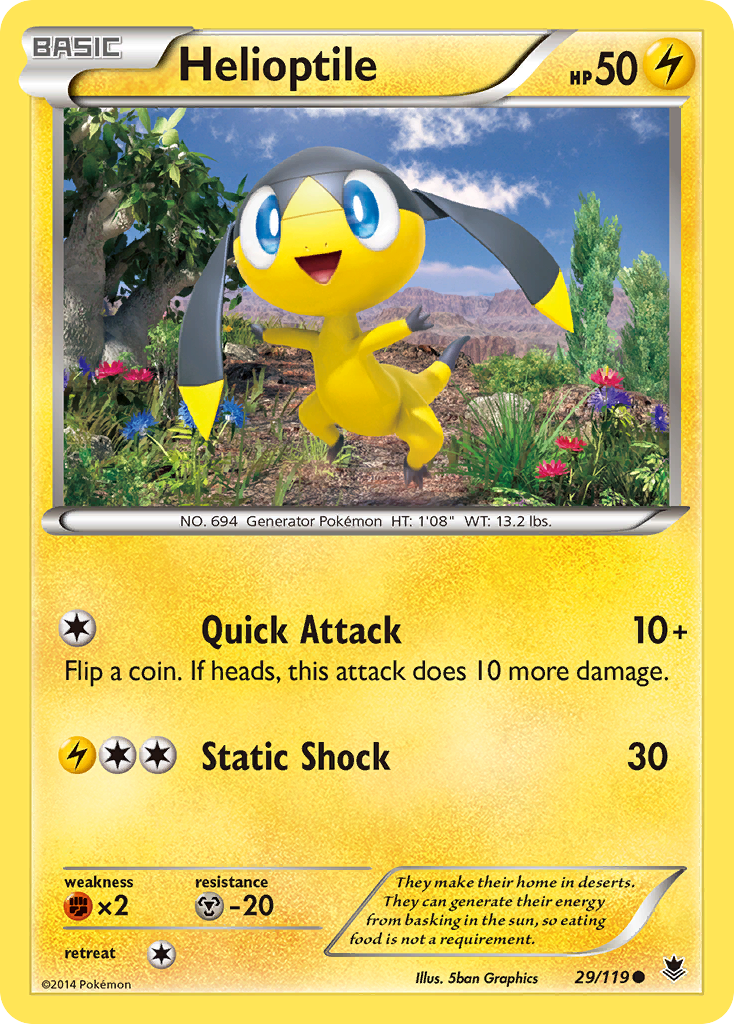Helioptile (29/119) [XY: Phantom Forces] | Good Games Adelaide SA