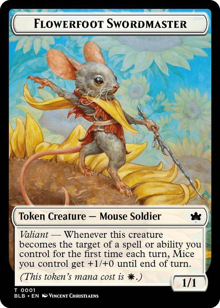 Flowerfoot Swordmaster Token 1 (Bloomburrow)  | Good Games Adelaide SA
