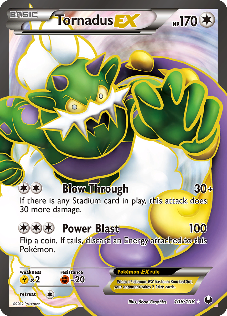 Tornadus EX (108/108) [Black & White: Dark Explorers] | Good Games Adelaide SA