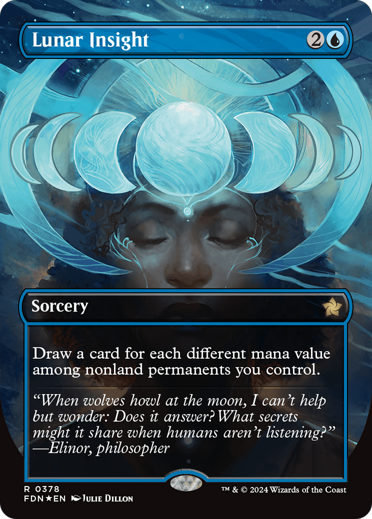 Lunar Insight (Borderless) (Mana Foil) [Foundations] | Good Games Adelaide SA