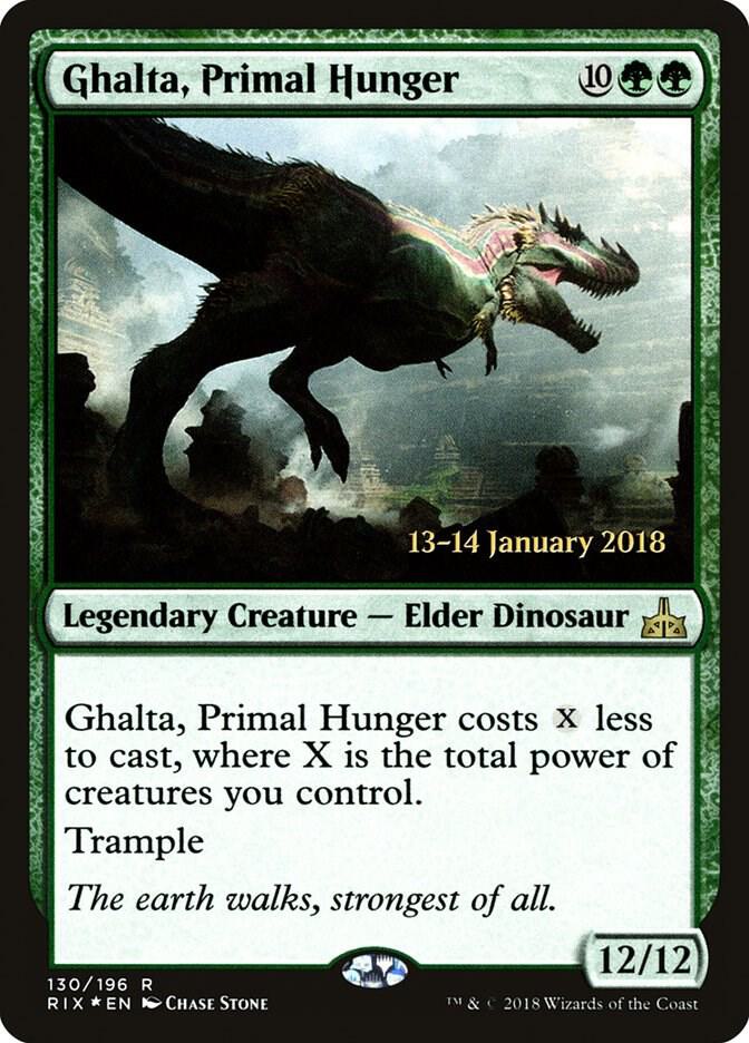 Ghalta Primal Hunger RIX 130 (Prerelease Cards)  - Foil | Good Games Adelaide SA