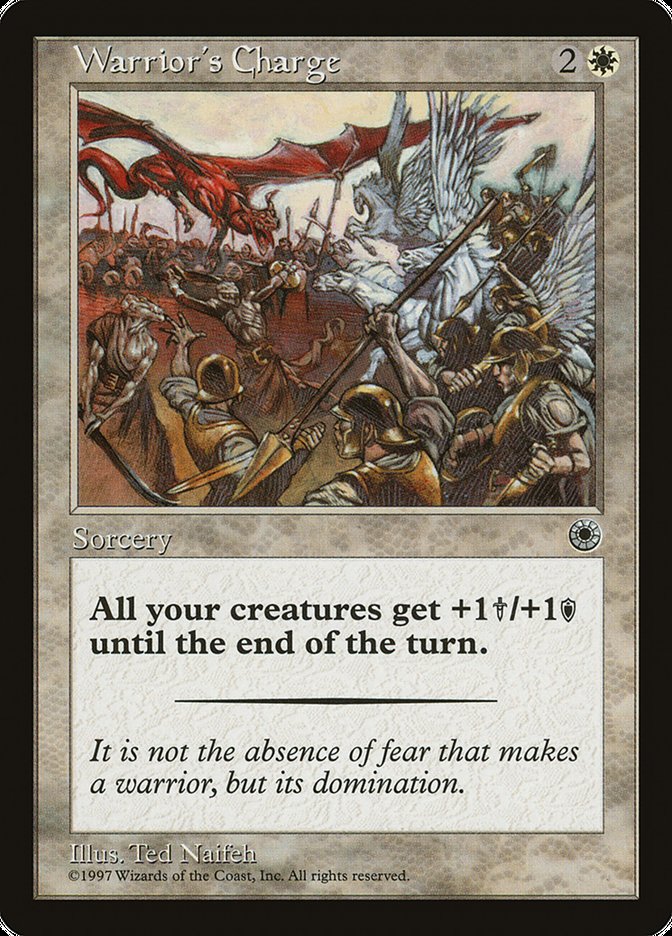 Warrior's Charge (With Flavor Text) [Portal] | Good Games Adelaide SA