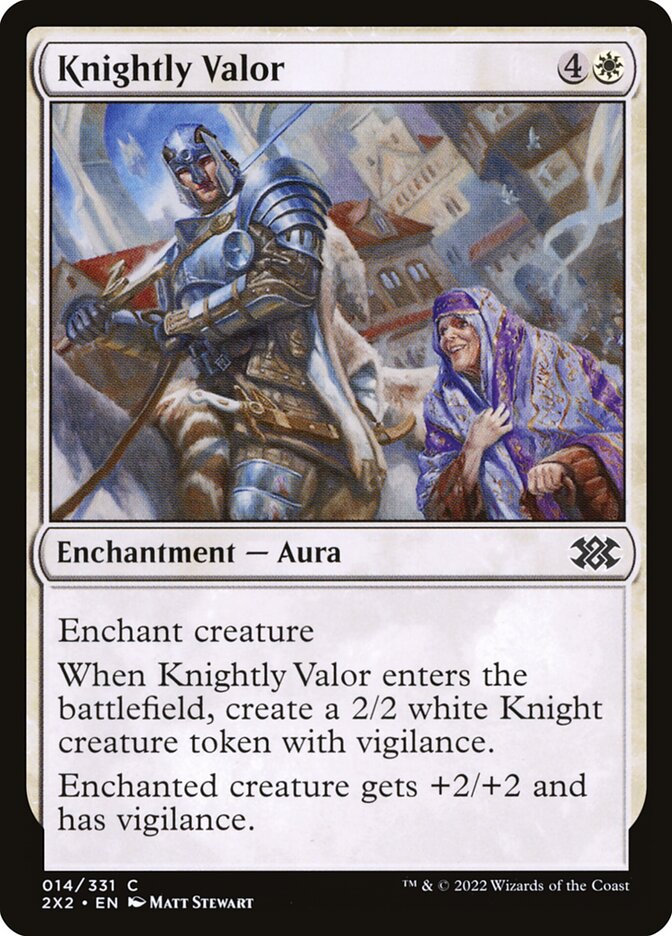Knightly Valor 14 (Double Masters 2022)  - Foil | Good Games Adelaide SA