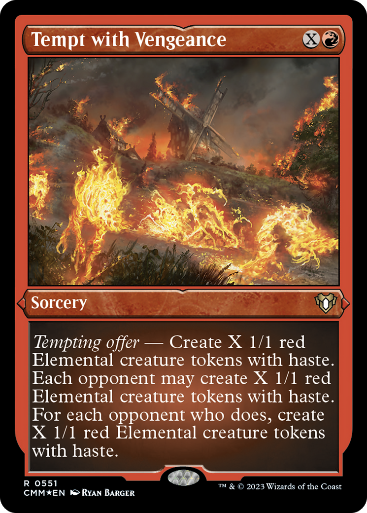Tempt with Vengeance (Foil Etched) [Commander Masters] | Good Games Adelaide SA