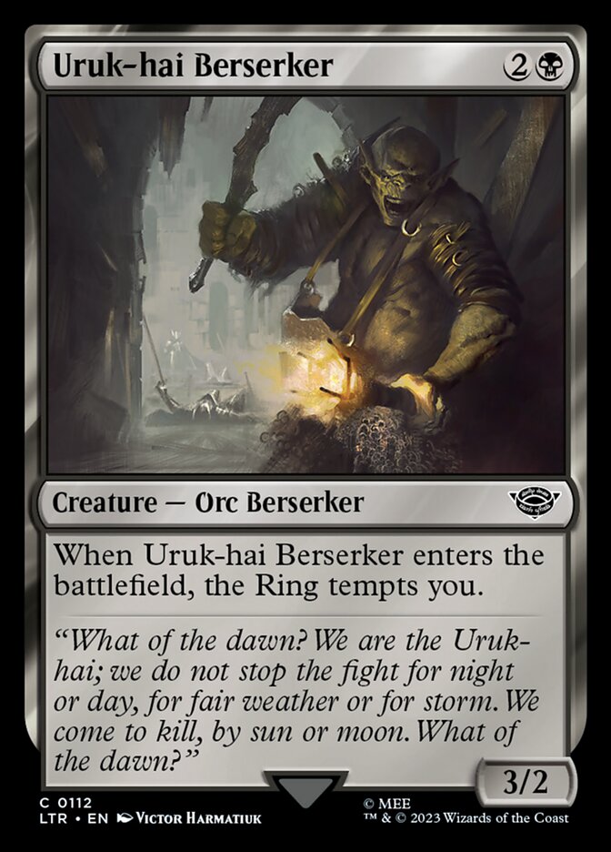 Uruk-hai Berserker 112 (Universes Beyond: The Lord of the Rings: Tales of Middle-earth)  | Good Games Adelaide SA